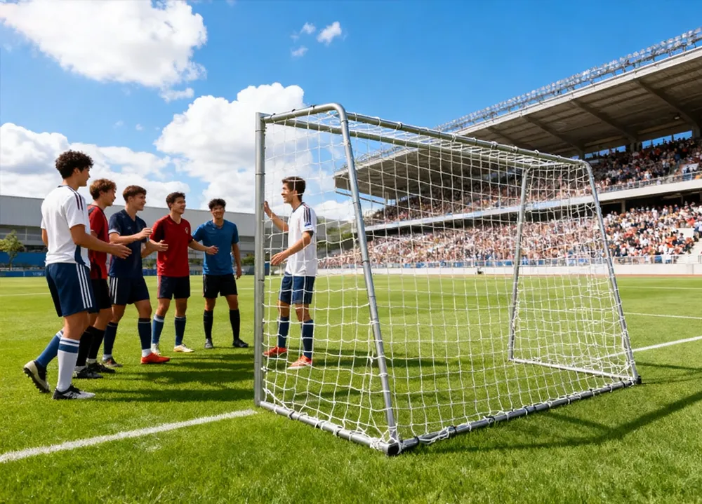 Steel pipe soccer goals